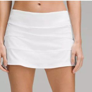 Lululemon Pace Rival Mid-Rise Skirt in White Size 6